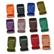 24Pcs 12 Colors Nylon Side Release Buckles, Survival Bracelet Clasps, Mixed Color, 57x30x9.5mm, Hole: 5x25mm, 2pcs/color(FIND-SZ0001-79)