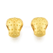 Alloy European Beads, Large Hole Beads, Matte Style, Strawberry, Matte Gold Color, 11.5x9x8mm, Hole: 4.5mm(FIND-G035-63MG)