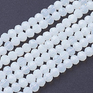 Faceted Round Opalite Beads Strands, 4mm, Hole: 1mm, about 98pcs/strand, 13.7 inch(X-EGLA-J042-4mm-31)
