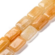 Natural Topaz Jade Beads Strands, Rectangle, 18x13.5x5.5mm, Hole: 1.2mm, about 22pcs/strand, 15.75 inch(40cm)(G-T047-B05-01)