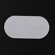 Transparent Acrylic Action Figure Display Bases, Clea, Oval, 50x25x2mm(TACR-WH0014-15B)