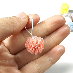 Plastic Shower Pouf Miniature Ornaments, Micro Landscape Home Dollhouse Accessories, Pretending Prop Decorations, Coral, 38x15mm(PW-WG62510-04)