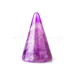 Natural Amethyst Conical Orgonite Energy Generators, Cone Reiki Stone for Energy Balancing Meditation Therapy, 25x40mm(G-PW0007-078G)