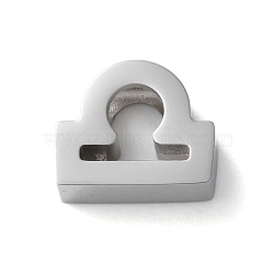 Constellation 304 Stainless Steel Charms, Libra, 7x9x3mm, Hole: 2mm(STAS-U038-01P-07)