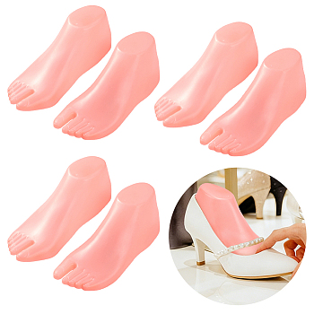 Plastic Mannequin Foot Display Stands for Socks, Light Salmon, 8.5x22.5x9cm