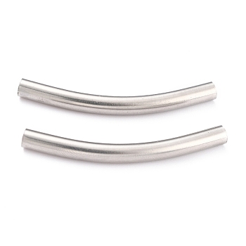304 Stainless Steel Tube beads, Stainless Steel Color, 41x8.5x4mm, Hole: 3mm