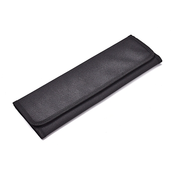 Oxford Cloth Roll Bags for Jewelry Making Tools, Black, 33.5x11x0.6cm, Unfold: 32x33.5x0.3cm