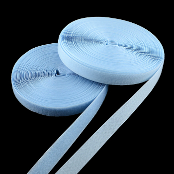 Adhesive Hook and Loop Tapes, Magic Taps with 50% Nylon and 50% Polyester, Light Sky Blue, 25mm
