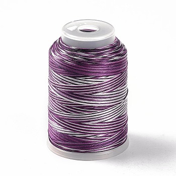 3-Ply Segment Dyed Nylon Thread Cord, DIY Material for Jewelry Making, Purple, 0.3mm, about 546.81 Yards(500m)/Roll