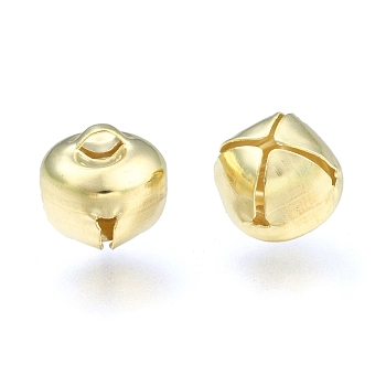 Iron Bell Charms, Golden, 10x10x10mm, Hole: 3x1mm