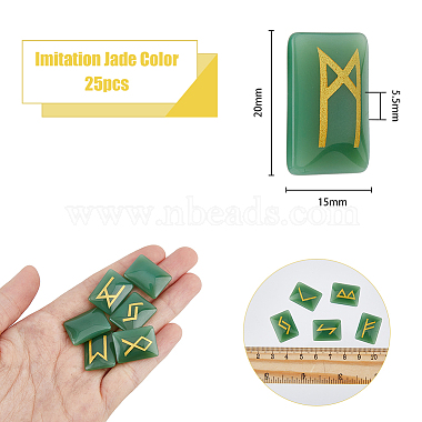 25Pcs 25 Style Imitation Jade Glass Beads(GLAA-FH0001-65)-2