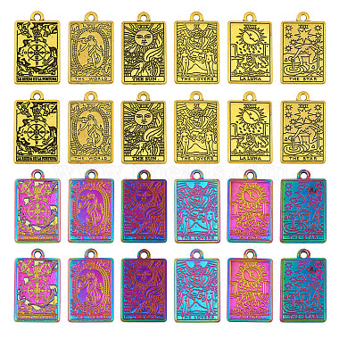 Mixed Color Tarot Alloy Pendants