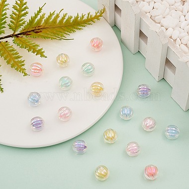 60pcs 6 couleurs perles acryliques transparentes(OACR-CJ0001-15)-5