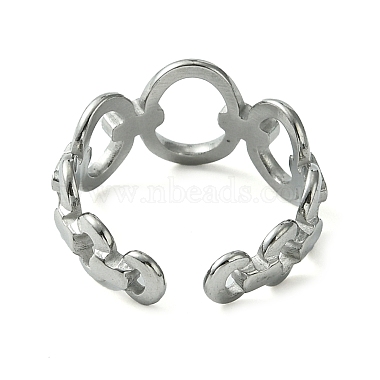 304 Stainless Steel Open Cuff Ring(RJEW-L110-011P)-3