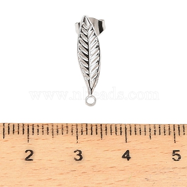 304 Stainless Steel Stud Earring Findings(STAS-Z199-03P-02)-2