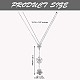 Clear Cubic Zirconia Flower Lariat Necklace(JN1062A)-3
