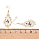 Alloy & Dried Flower Dangle Earrings(AL-Z001-04G)-5