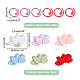 6Pcs 6 Colors Lotus Silicone Beads Knitting Needle Protectors/Knitting Needle Stoppers(DIY-NB0010-33)-2