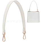 1Pc PU Leather Bag Handles, Bag Replacement Accessories, Light Gold, Floral White, 480x25mm(FIND-UN0007-56C)