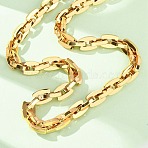 304 Stainless Steel Link Chain Necklaces for Women Men, Ion Plating(IP), Real 18K Gold Plated, 22.44 inch(57cm)(NJEW-F363-06G)