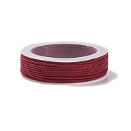 Braided Nylon Threads, Dyed, Knotting Cord, for Chinese Knotting, Crafts and Jewelry Making, Dark Red, 1mm, about 21.87 yards(20m)/roll(NWIR-E023-1mm-12)