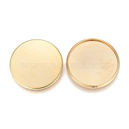 304 Stainless Steel Plain Edge Bezel Cups, Cabochon Settings, Flat Round, Golden, Tray: 25mm, 26.5x2mm(X-STAS-E460-10G-25MM)