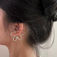 Alloy Cuff Earrings for Women, Flower, 15mm(WGB10F9-40)