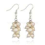 Cascading Pearl Beaded Earrings(EJEW-JE00949-01)