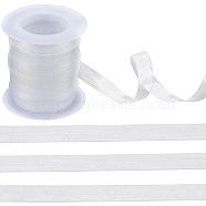 10M Invisible Stretchy TPU Plastic Transparent Elastic Strap, with Spool, for DIY Bra Lingerie Swimwear, Clear, 10x0.2mm, about 10.94 Yards(10m)/Roll(EW-GF0001-06)