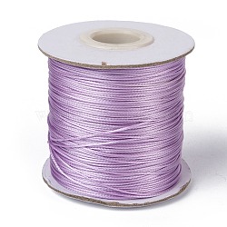 Waxed Polyester Cord, Bead Cord, Violet, 0.5mm, about 169.51~174.98 Yards(155~160m)/Roll(YC-0.5mm-123)
