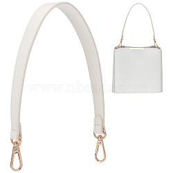 1Pc PU Leather Bag Handles, Bag Replacement Accessories, Light Gold, Floral White, 480x25mm(FIND-UN0007-56C)