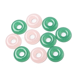 Resin Imitation Gemstone Pendants, Donut Charms, Mixed Color, 24x4.5mm, Hole: 7mm(RESI-D050-04)