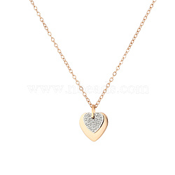 Heart Butterfly Clover Pendant Necklace, Stainless Steel Cable Chain Necklaces for Women(UZ2087-1)