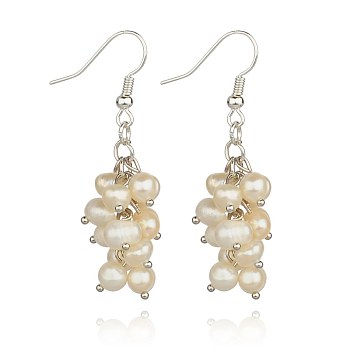 Cascading Pearl Beaded Earrings