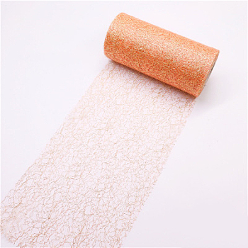 Deco Mesh Ribbons, Tulle Fabric, Tulle Roll Spool Fabric For Skirt Making, Light Salmon, 6 inch(15cm)