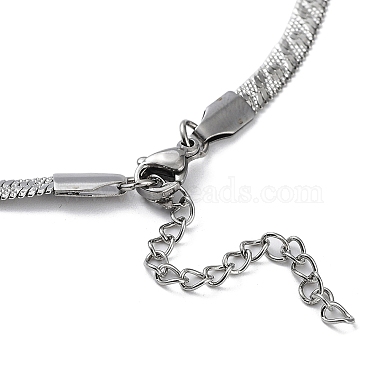 304 Stainless Steel Herringbone Chain Necklaces(NJEW-P282-04P)-4