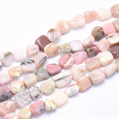 8mm Nuggets Pink Opal Beads