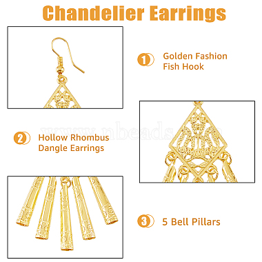 6 Pairs 6 Style Ethnic Style Alloy Chandelier Earrings(EJEW-FI0002-04)-4