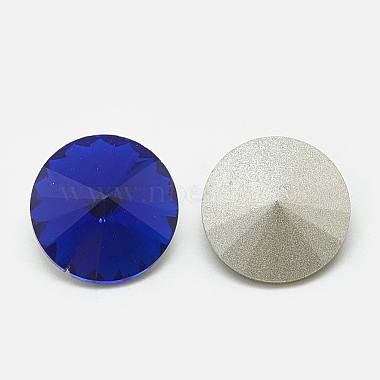 Pointed Back Glass Rhinestone Cabochons(RGLA-T086-12mm-11)-2