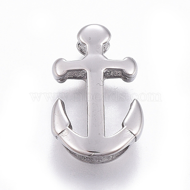 Stainless Steel Color Anchor & Helm Stainless Steel Slide Charms