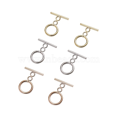 Mixed Color Ring 304 Stainless Steel Toggle Clasps