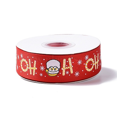25 Yards bedrucktes Ripsband aus Polyester mit Weihnachtsmotiv(OCOR-C004-02D)-2