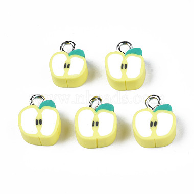 Platinum Yellow Fruit Polymer Clay Charms