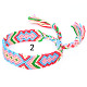 Cotton Braided Rhombus Pattern Cord Bracelet(FIND-PW0013-003A-02)-1