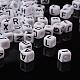 Mixed Letters White Letter Acrylic Cube Beads(X-PL37C9308)-5