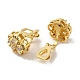 Rack Plating Real 18K Gold Plated Brass Sunflower Clip-on Earrings(EJEW-B034-08G)-2