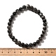 Natürliche Larvikit-Perlen-Stretch-Armbänder(BJEW-F380-01-A14)-4