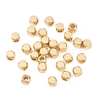 304 Stainless Steel Spacer Beads, Cube, Golden, 4x4x4mm, Hole: 2mm(STAS-L233-062G)