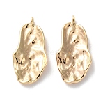 Brass Pendants, Cadmium Free & Nickel Free & Lead Free, Nuggets Charms, Real 18K Gold Plated, 21x10x2.5mm, Hole: 1mm(KK-C079-12G)