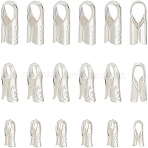 3 Styles 925 Sterling Silver Cord End, Folding Crimp Ends, with S925 Stamp, Silver, 3.5~6x1.5~2.5x1.5~2.5mm, Hole: 0.8~2.5x0.8~1.8mm, 10pcs/style(STER-PH0002-45)